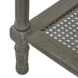 Hill Interiors The Serene Rattan Collection Side Table - Wood - L40 X W60 X H60 Cm - Grey - thumbnail 3