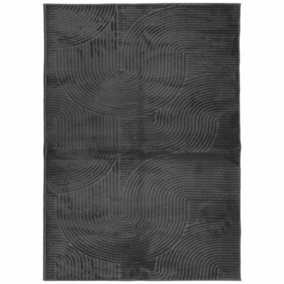Berkfield Modern Rug Iza Short Pile Scandinavian Look Anthracite 240X340 Cm