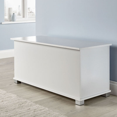 Home Source Malmo Storage Ottoman Chest White - image 1