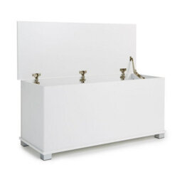 Home Source Malmo Storage Ottoman Chest White - thumbnail 5