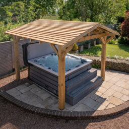 Ruby UK Ruby Wooden Gazebo Kit With Overhang Ruby Treated Featheredge Apex Roof Design 3.9M Wide X 3.9M Long (Front To Back) - thumbnail 3