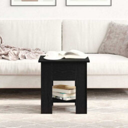 Berkfield Coffee Table Black Oak 40X40X42 Cm Engineered Wood - thumbnail 1