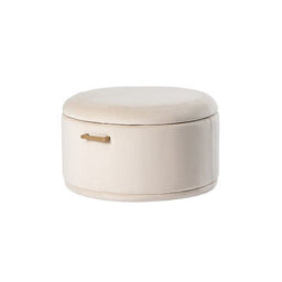 my furniture Aria Storage Ottoman - Chalk - Brass/silver - thumbnail 5
