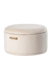 my furniture Aria Storage Ottoman - Chalk - Brass/silver - thumbnail 1