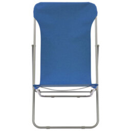 Berkfield Folding Beach Chairs 2 Pcs Steel And Oxford Fabric Blue - thumbnail 3