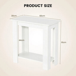 2 Tier End Table Modern Side Table Edside Table W/storage Shelf - thumbnail 2