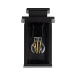 First Choice Lighting Cotswold - Black Traditional Flush Outdoor Wall Lantern Light - thumbnail 3