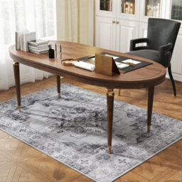 Homcom Flannel Non-Slip Washable Rug For Living Room, 170 X 120 Cm, Grey - thumbnail 9