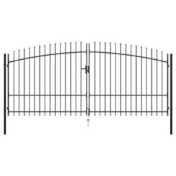 Berkfield Double Door Fence Gate With Spear Top 400X225 Cm