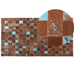 Beliani Rug Aliaga Brown 80 X 150 Cm Leather