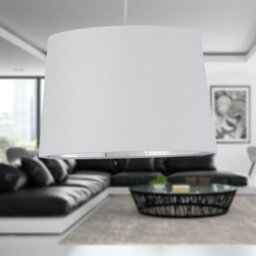 First Choice Lighting Zoey White With Silver Inner 28Cm Easy Fit Pendant Or Lamp Shade - thumbnail 4