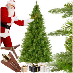 Tectake Christmas Tree Cupid - Artificial In Green, Pvc, Injection Moulded Needles - 220 Cm - Green