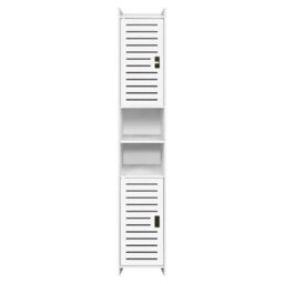 Tall Waterproof Bathroom Storage Cabinet Free Standing Cabinet Organizer - thumbnail 2