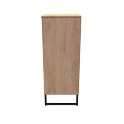 Beijing 5 Drawer Tall Bedside Cabinet In Nebraska Oak (Ready Assembled) - thumbnail 2