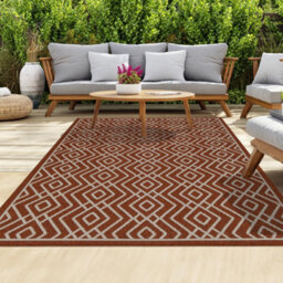 Homeart Outdoor Rugs Easy Cleaning Area Rugs For Balcony,garden,picnic,uv Weather Resistant Terra Cream, 120 X 170 Cm