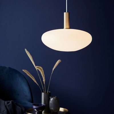 Nordlux Alton Glass Pendant Light Hand Blown White,mains - image 1