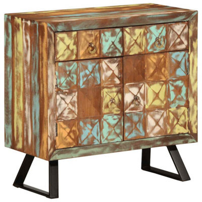 Berkfield Drawer Cabinet Multicolour 70X35X70 Cm Solid Wood Reclaimed - image 1