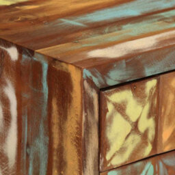Berkfield Drawer Cabinet Multicolour 70X35X70 Cm Solid Wood Reclaimed - thumbnail 6