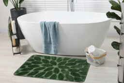 RugsX Bathroom Rug Supreme Stones, Non-Slip, Soft - Green 60X100 Cm - thumbnail 3