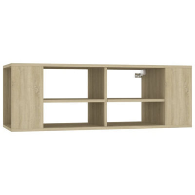 Berkfield Practical Wall-Mounted Tv Cabinet Sonoma Oak 102X35X35 Cm Engineered Wood - image 1