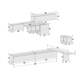 Decorotika Burgos Moduler Modern Tv Unit Wall Mount Customizable Layout High Gloss White - thumbnail 6
