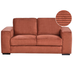 Beliani 2 Seater Vikran Corduroy Golden Brown - thumbnail 1