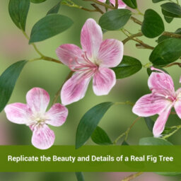 London Boutique 120Cm Artificial Pink Flower Tree, Uv Resistant Faux Floral Plant With Green Foliage, Indoor Outdoor Decor - thumbnail 4