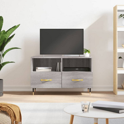 Vidaxl Tv Cabinet Grey Sonoma 80X36X50 Cm Engineered Wood - image 1