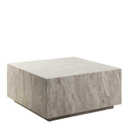Wyld Haus Munkebo Grey Marble Square Coffee Table 900mm, 420mm H - thumbnail 2