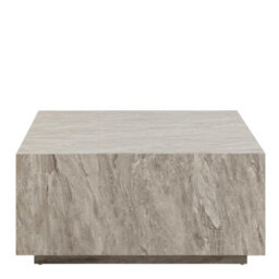 Wyld Haus Munkebo Grey Marble Square Coffee Table 900mm, 420mm H - thumbnail 3