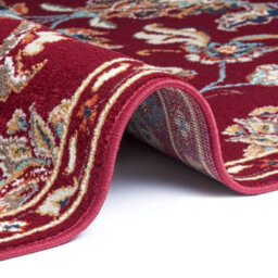 The Rugs Orient Rug Caracci Vintage Floral Design Low Pile Living Room In Red - thumbnail 3