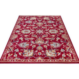 The Rugs Orient Rug Caracci Vintage Floral Design Low Pile Living Room In Red - thumbnail 4