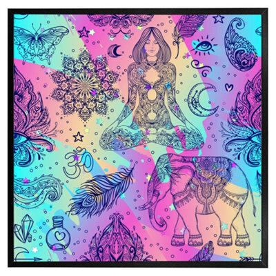 "Andrew Lee Colourful Rainbow (Picutre Frame) / 24X24"" / Oak" - image 1