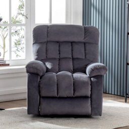 Btm Grey Electric Power Lift Recliner, Massage & Heat, 2 Side Pockets, Usb Ports, Overstuffed Fabric, Recliner For Living Room - thumbnail 4