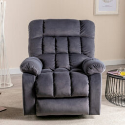 Btm Grey Electric Power Lift Recliner, Massage & Heat, 2 Side Pockets, Usb Ports, Overstuffed Fabric, Recliner For Living Room - thumbnail 6