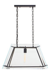 Orsina Palasso Pendant Light, Gold, Black, Glass, Metal - thumbnail 1