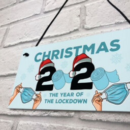 Red Ocean Lockdown Christmas Gift Hanging Plaque Funny Christmas Decoration Keepsake - thumbnail 7