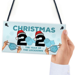 Red Ocean Lockdown Christmas Gift Hanging Plaque Funny Christmas Decoration Keepsake - thumbnail 6