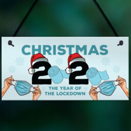 Red Ocean Lockdown Christmas Gift Hanging Plaque Funny Christmas Decoration Keepsake - thumbnail 5