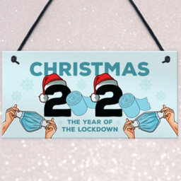 Red Ocean Lockdown Christmas Gift Hanging Plaque Funny Christmas Decoration Keepsake - thumbnail 3