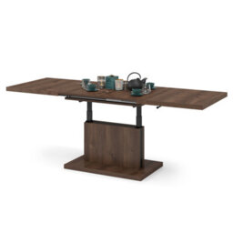 Heze Furniture Astrid 70 - 2 In 1 Extending Coffee / Dining Table - Brown Oak - thumbnail 7