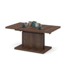 Heze Furniture Astrid 70 - 2 In 1 Extending Coffee / Dining Table - Brown Oak - thumbnail 6