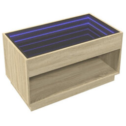 Berkfield Coffee Table With Infinity Led Sonoma Oak 90X50X50 Cm - thumbnail 5