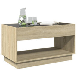 Berkfield Coffee Table With Infinity Led Sonoma Oak 90X50X50 Cm - thumbnail 4