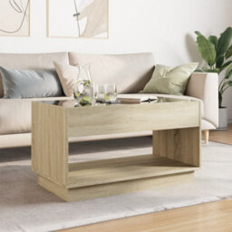Berkfield Coffee Table With Infinity Led Sonoma Oak 90X50X50 Cm - thumbnail 3