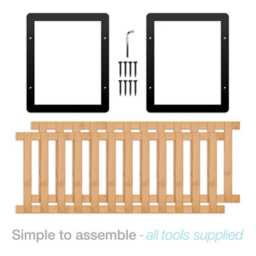 EHC Woodluv 2 Tier Natural Bamboo Shoe Rack Stand Shelf Shelving Hallway, Bedroom, Bathroom, Living Room Organizer, 69 X 26 X 31 (H)Cm - thumbnail 6