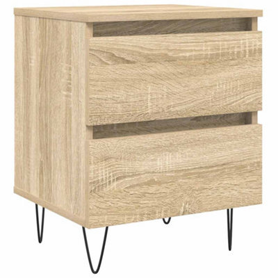 Berkfield Elegant Bedside Cabinet Sonoma Oak 40X35X50 Cm Engineered Wood - image 1