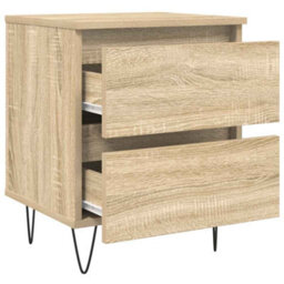 Berkfield Elegant Bedside Cabinet Sonoma Oak 40X35X50 Cm Engineered Wood - thumbnail 6