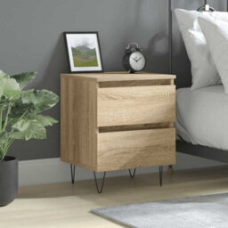 Berkfield Elegant Bedside Cabinet Sonoma Oak 40X35X50 Cm Engineered Wood - thumbnail 2