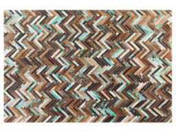 Beliani Rug Amasya Brown 140 X 200 Cm Leather - thumbnail 2